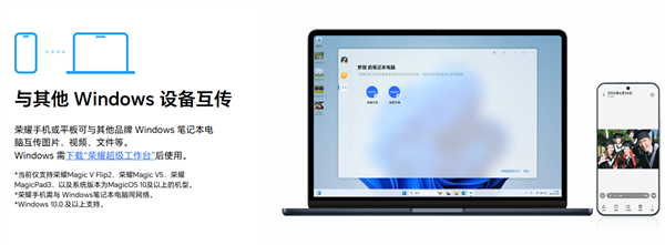 PC党狂喜！荣耀手机支持与华为Windows设备互联 文件互传、屏幕共享上线